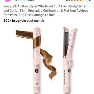 Wavytalk Pink Hair Styler and Curler 2 in 1